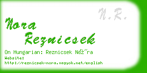 nora reznicsek business card